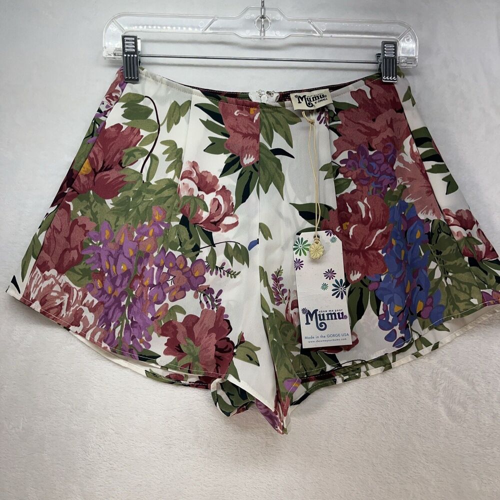 Show Me Your Mumu Floral Sawyer Shorts Women’s Sz XS Cottagecore Garden NWT